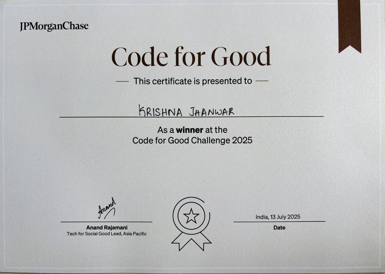 Code for Good — Winner